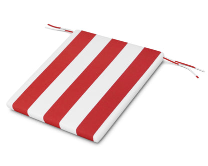 POLYWOOD AL100 Seat Pad in Cabana Stripe Crimson