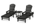 POLYWOOD South Beach Chaise 3-Piece Set in Black