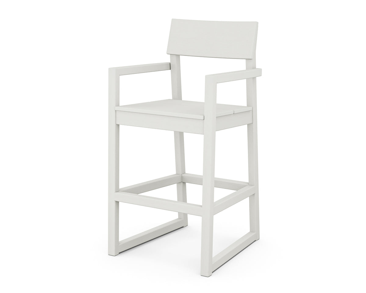 POLYWOOD EDGE Bar Arm Chair in Vintage White