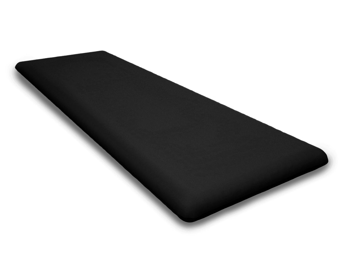 POLYWOOD Bench Seat Cushion - 18.5"D x 55.5"W x 2.5"H in Canvas Black