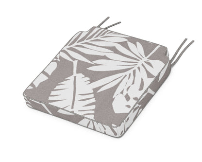 POLYWOOD Acadia Dining Side Seat Cushion in Leaf Grey Mist