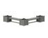 POLYWOOD 60" Country Living L-Shaped Planter Bench Corner Set - Large in Slate Grey