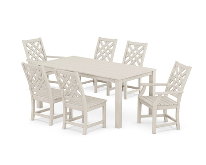 POLYWOOD Wovendale 7-Piece Parsons Dining Set in Sand