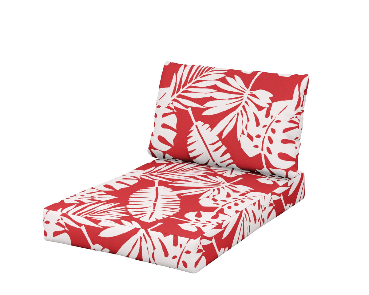 POLYWOOD Daybed Swing Seat/Back Cushion in Leaf Crimson