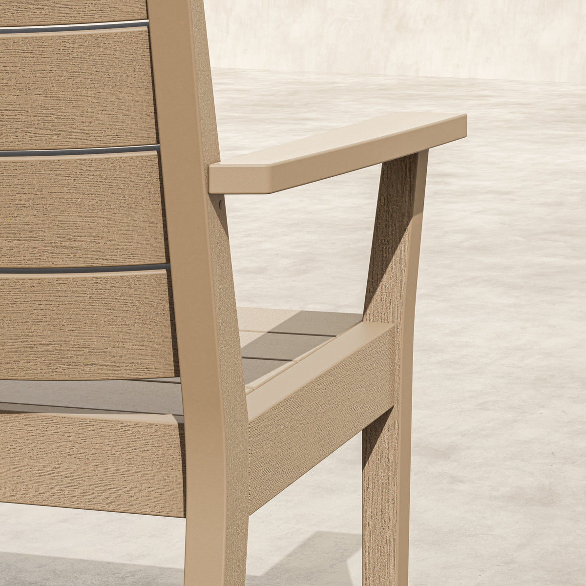 Alternate view of the POLYWOOD Latitude Dining Arm Chair in Vintage Sahara