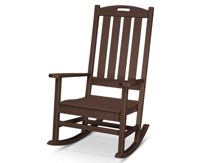 POLYWOOD Nautical Porch Rocking Chair in Mahogany