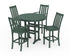 POLYWOOD Vineyard 5-Piece Nautical Trestle Bar Set in Green