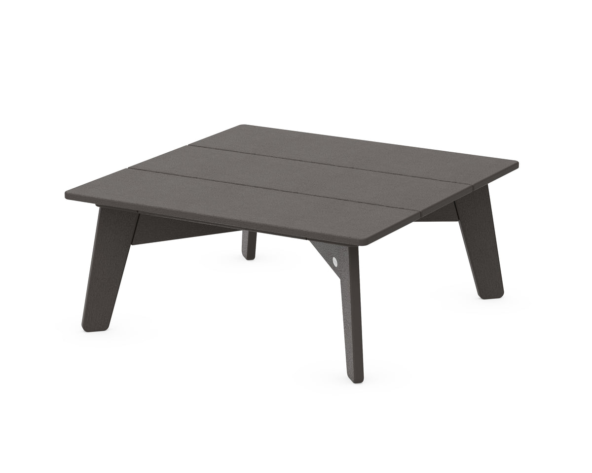 POLYWOOD Riviera Modern Conversation Table in Vintage Coffee