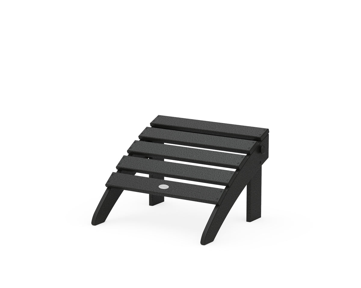 POLYWOOD Classic Adirondack Folding Ottoman in Black