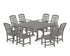 POLYWOOD Cottage 9-Piece Square Farmhouse Dining Set with Trestle Legs in Slate Grey
