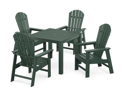 POLYWOOD South Beach Coast 5-Piece Parsons Dining Set in Green