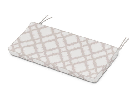 POLYWOOD Chinoiserie 48" Bench Seat Cushion in Trellis Dune Burlap