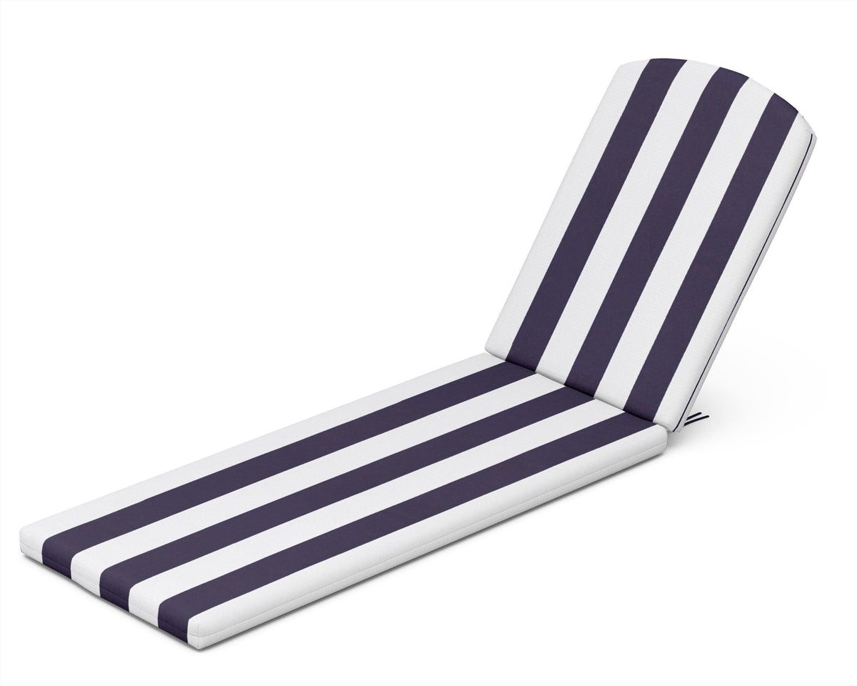 POLYWOOD Chaise Cushion in Cabana Stripe Navy
