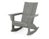 POLYWOOD Modern Curveback Adirondack Rocking Chair in Slate Grey