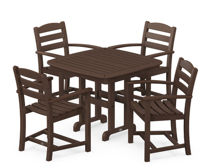 POLYWOOD La Casa Café 5-Piece Dining Set in Mahogany