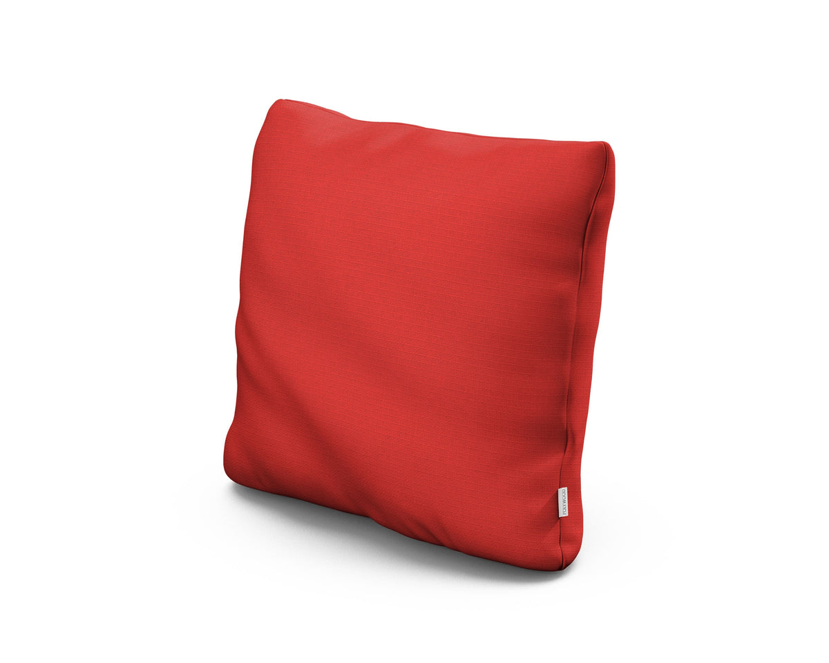 POLYWOOD 18" Outdoor Throw Pillow in Crimson Linen
