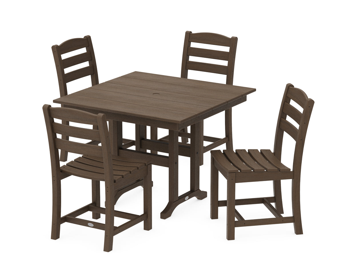 POLYWOOD La Casa Café Side Chair 5-Piece Farmhouse Dining Set in Kona