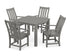 POLYWOOD Vineyard 5-Piece Parsons Dining Set in Slate Grey