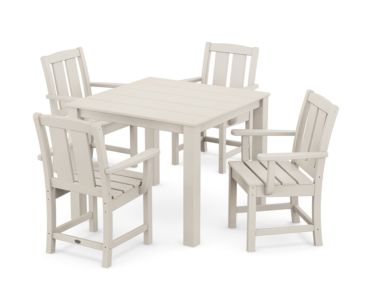 POLYWOOD Mission 5-Piece Parsons Dining Set in Sand