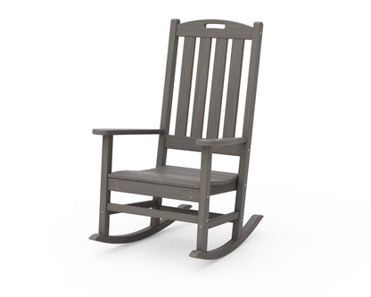 POLYWOOD Nautical Porch Rocking Chair in Driftwood