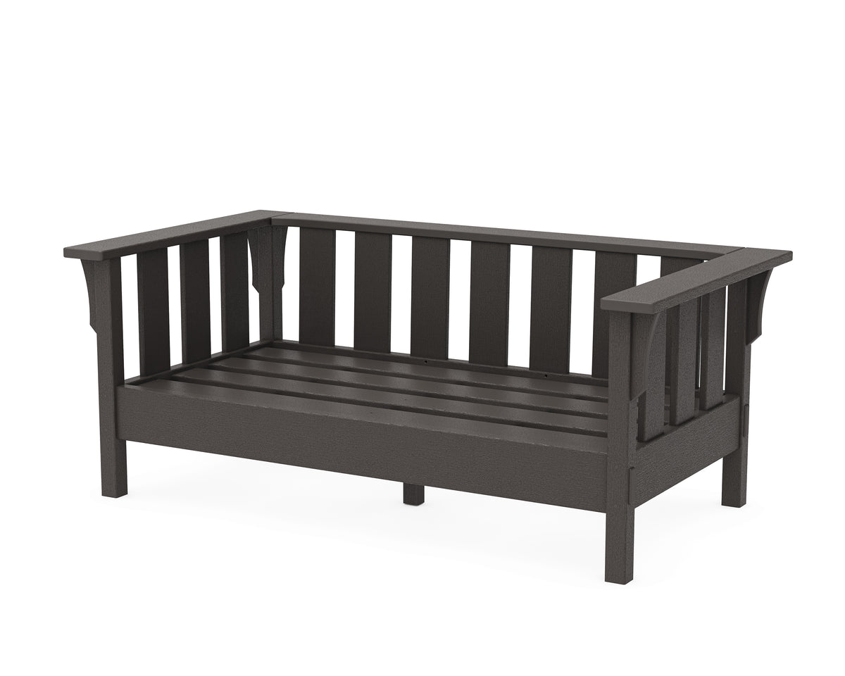 POLYWOOD Acadia Deep Seating Loveseat Frame in Vintage Coffee
