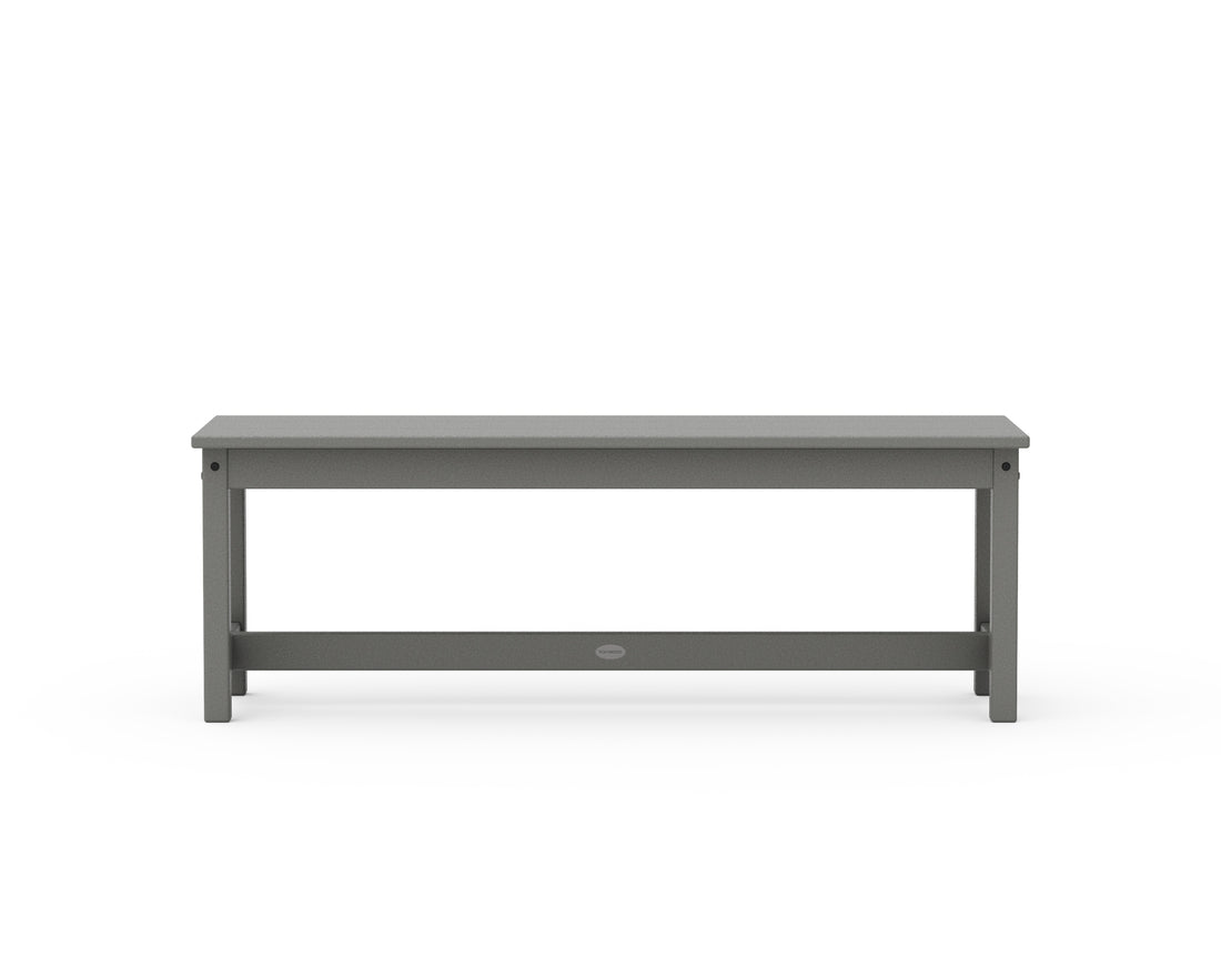 Angled front view of the POLYWOOD 48" Planter Bench in Slate Grey