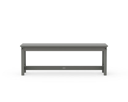 Angled front view of the POLYWOOD 48" Planter Bench in Slate Grey