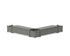 POLYWOOD 60" Vineyard L-Shaped Planter Storage Bench Corner Set in Slate Grey