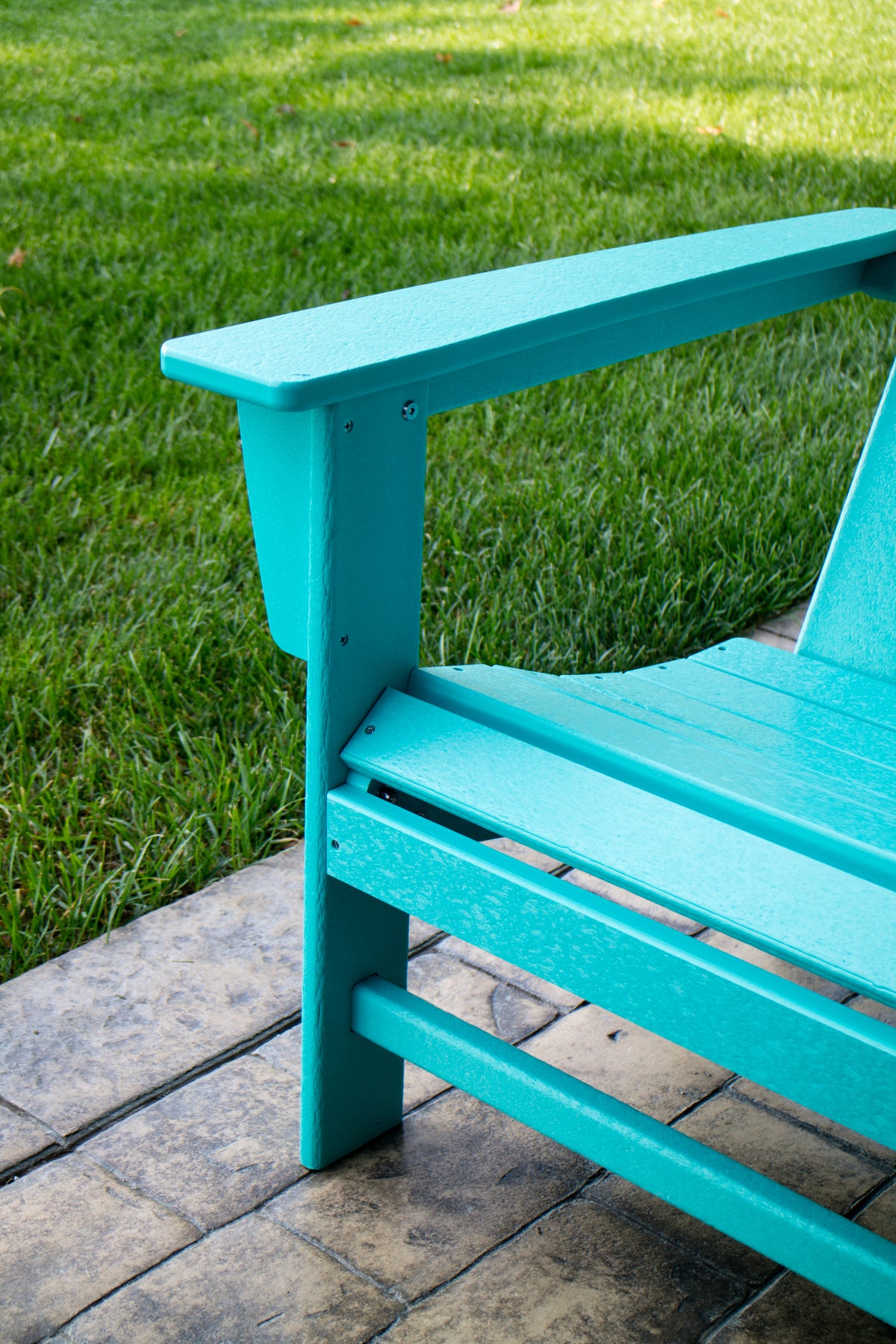 Detail photo of the POLYWOOD Modern Adirondack Chair in Aruba