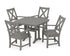 POLYWOOD Braxton 5-Piece Dining Set with Trestle Legs - 37" Table in Slate Grey