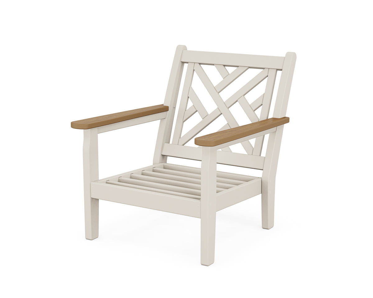 POLYWOOD Chippendale Deep Seating Chair Frame in Sand / Natural