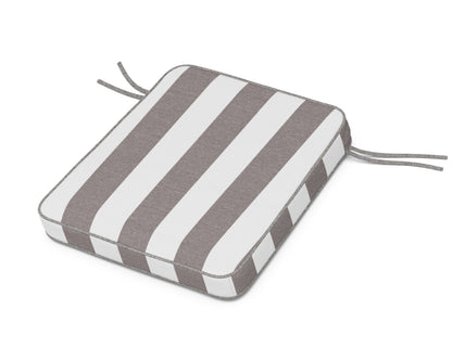 POLYWOOD Chinoiserie Rocker Seat Cushion in Cabana Stripe Grey Mist