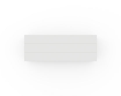 Top view of the POLYWOOD Vineyard 48" Storage Bench lid in White