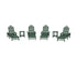 POLYWOOD Long Island Chaise 6-Piece Set in Green