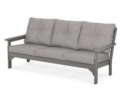 POLYWOOD Vineyard Deep Seating Sofa in Slate Grey / Grey Mist