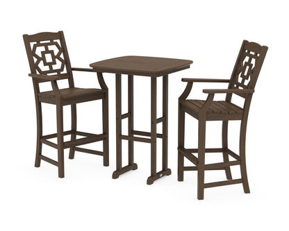 POLYWOOD Chinoiserie 3-Piece Bar Set in Kona