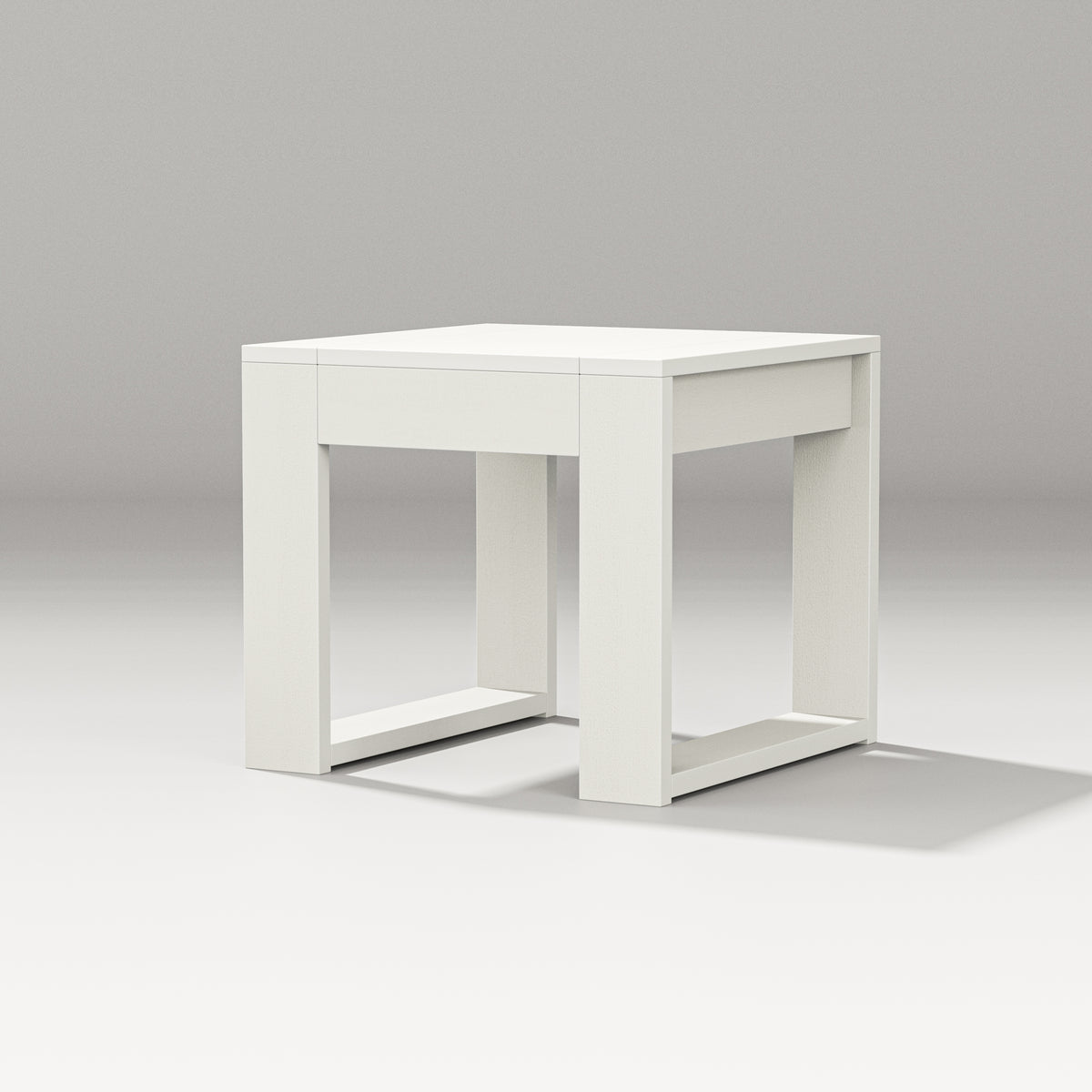 POLYWOOD Latitude End Table in Vintage White