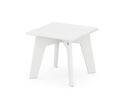POLYWOOD Riviera Modern Side Table in White
