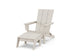POLYWOOD Modern Studio Folding Adirondack Chair with Ottoman in Sand
