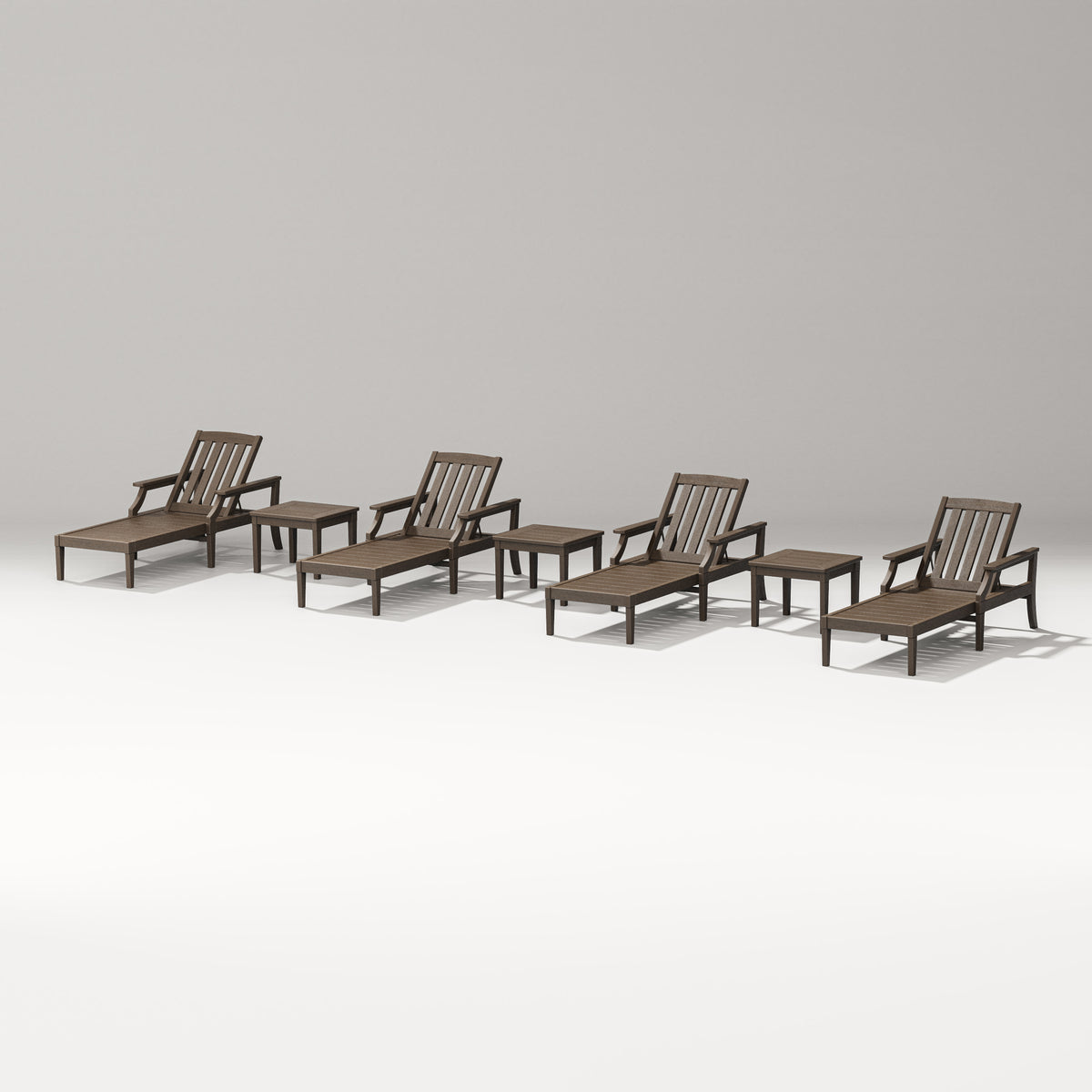 POLYWOOD Estate 7-Piece Chaise Lounge Set in Kona