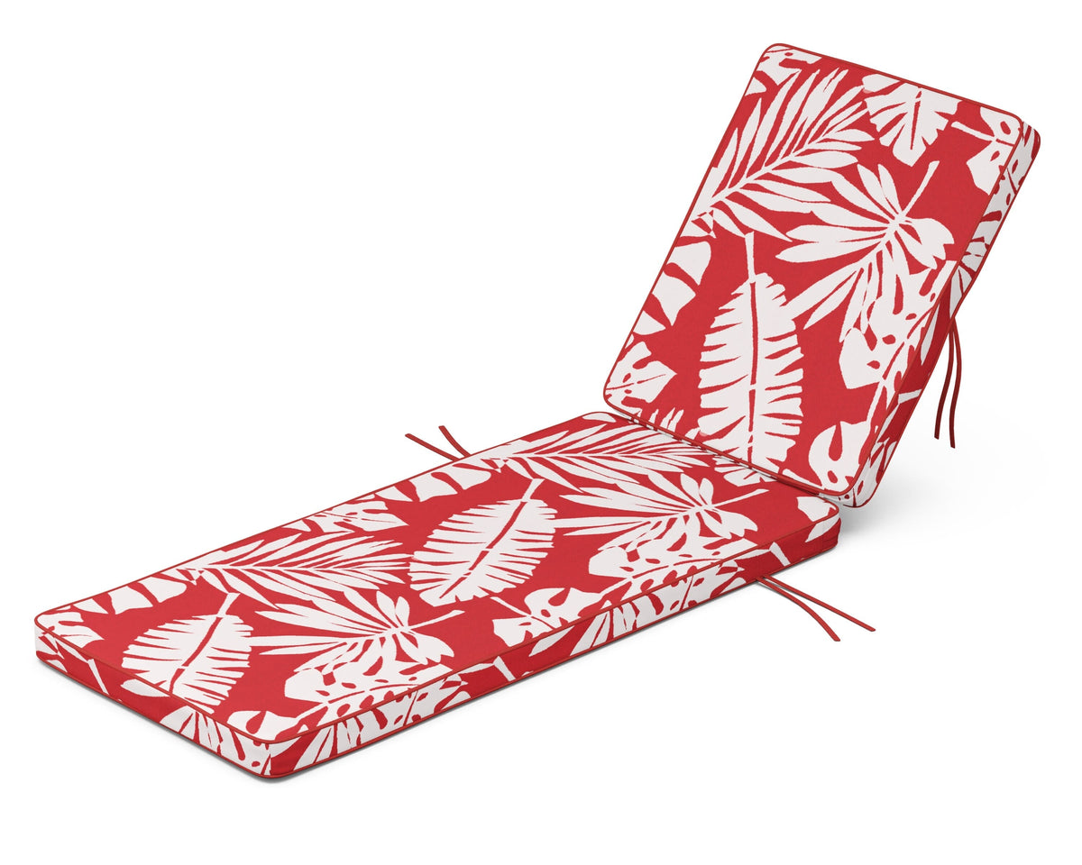 POLYWOOD Acadia Chaise Cushion in Leaf Crimson