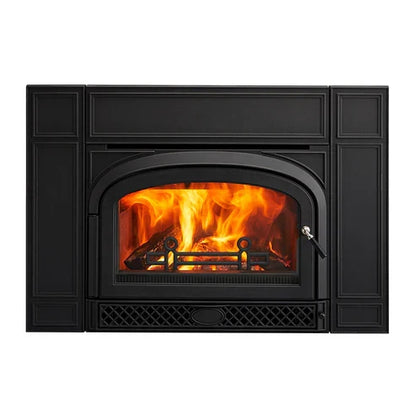 Vermont Castings Montpelier II insert with Mead II cast surround in Classic Black