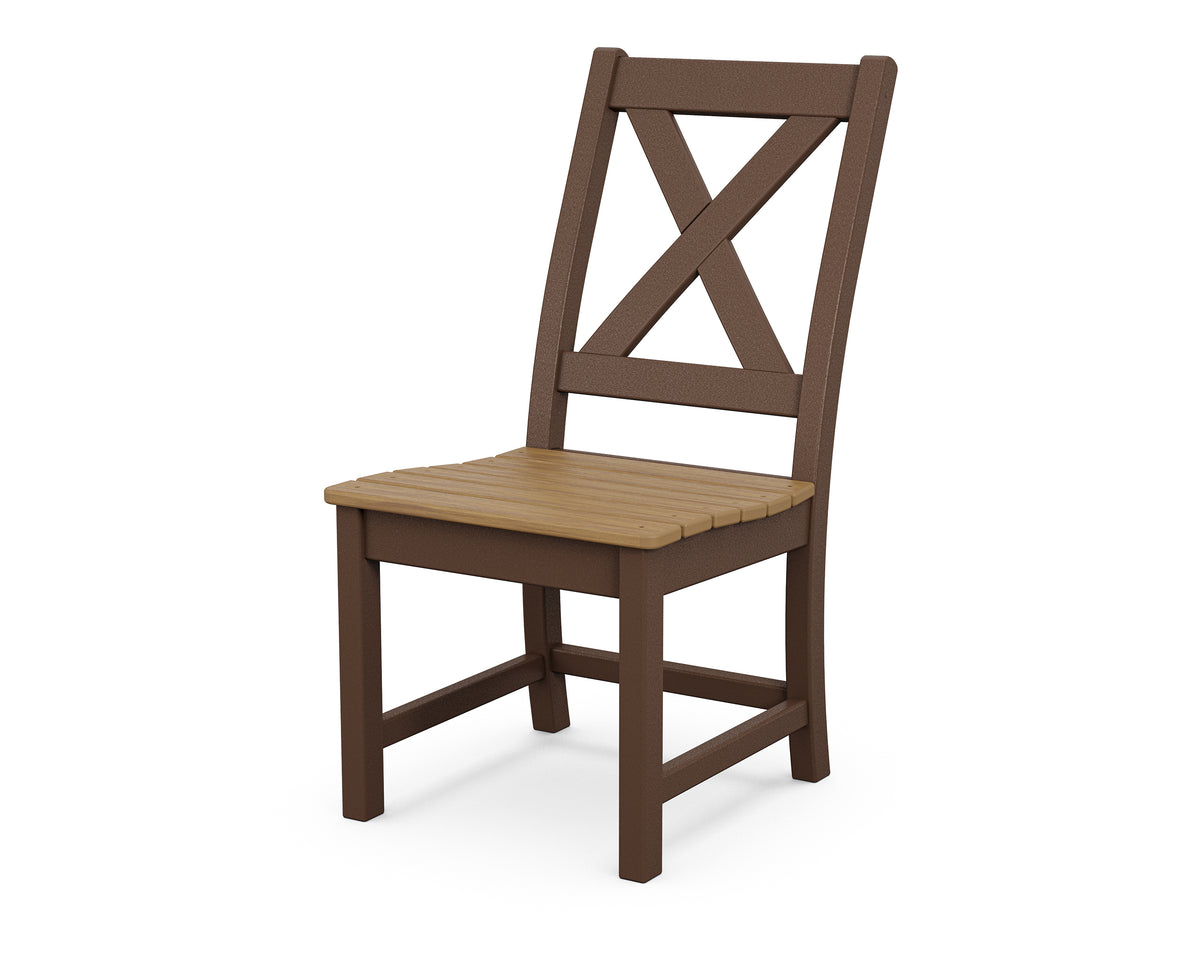 POLYWOOD Braxton Dining Side Chair in Mahogany / Natural
