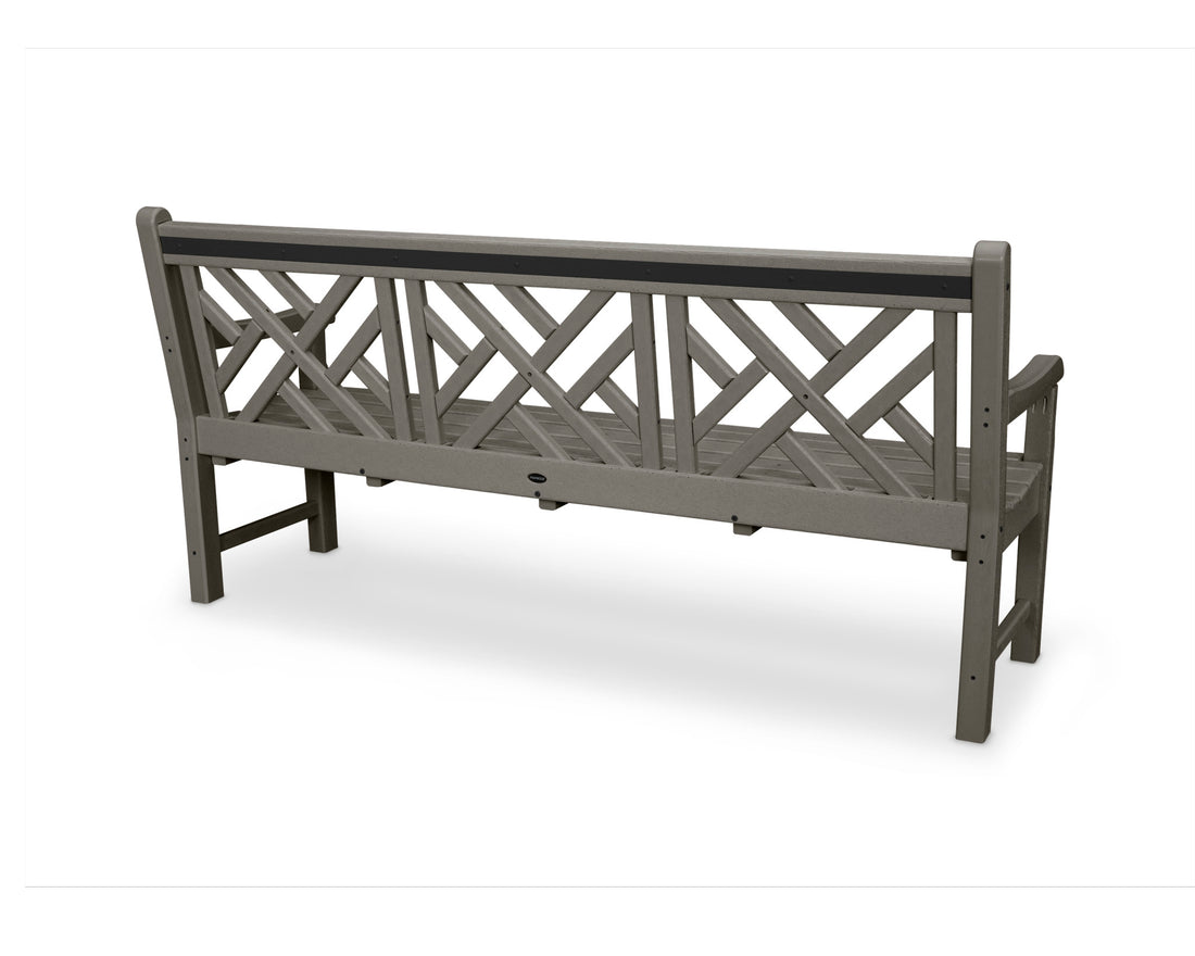 POLYWOOD Rockford 72" Chippendale Bench angle view