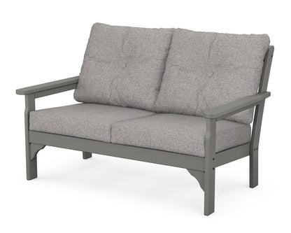 POLYWOOD Vineyard Deep Seating Loveseat in Slate Grey / Grey Mist