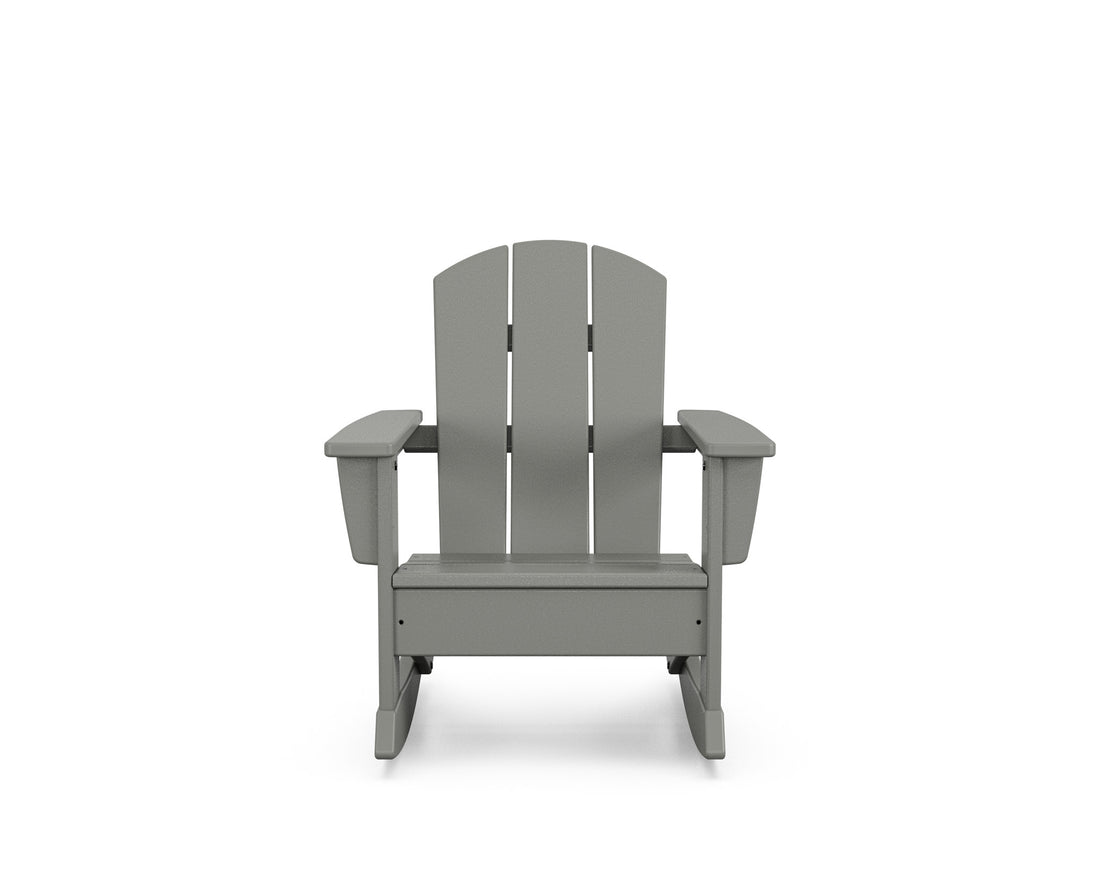 POLYWOOD Kids Nautical Adirondack Rocking Chair angle view