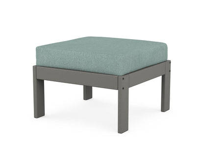 POLYWOOD Vineyard Modular Ottoman in Slate Grey / Glacier Spa
