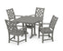 POLYWOOD Wovendale 5-Piece Dining Set with Trestle Legs in Slate Grey