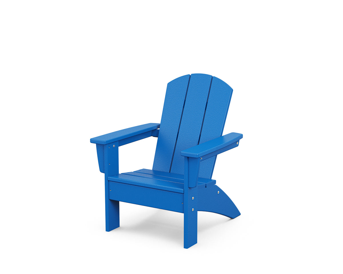 POLYWOOD Kids Nautical Adirondack Chair in Pacific Blue