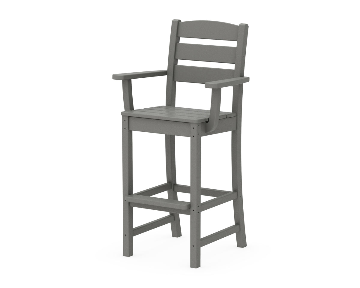 POLYWOOD Lakeside Bar Arm Chair in Slate Grey